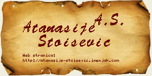 Atanasije Stoišević vizit kartica